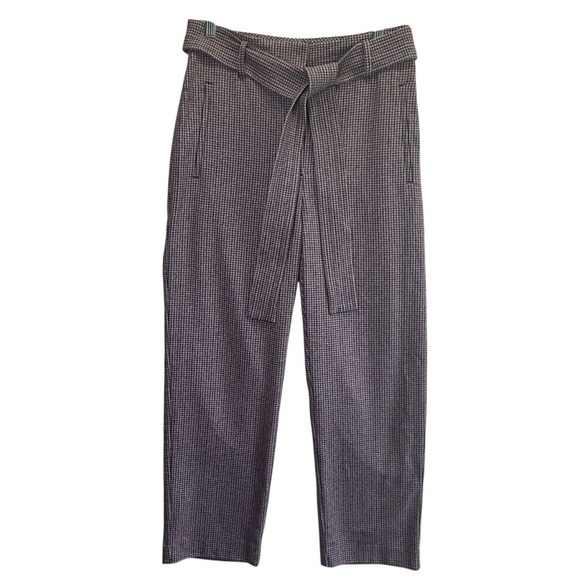 Wilfred Wool Blend Plaid Pants with Tie-Waist. Size 6 - Picture 5 of 13